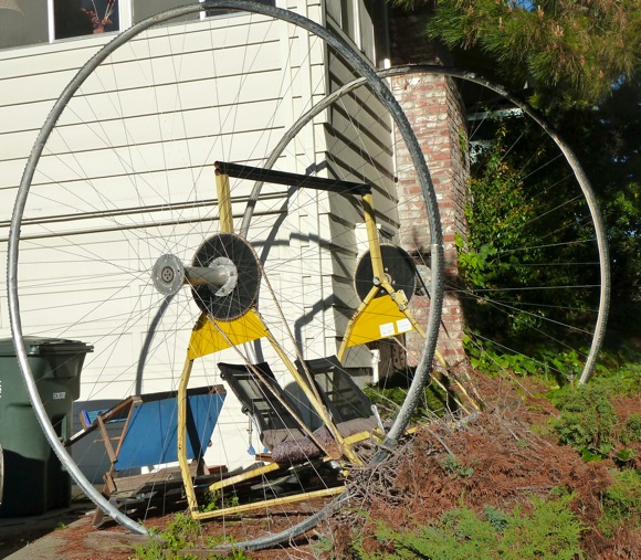 Big wheeled vehicle in Menlo Park